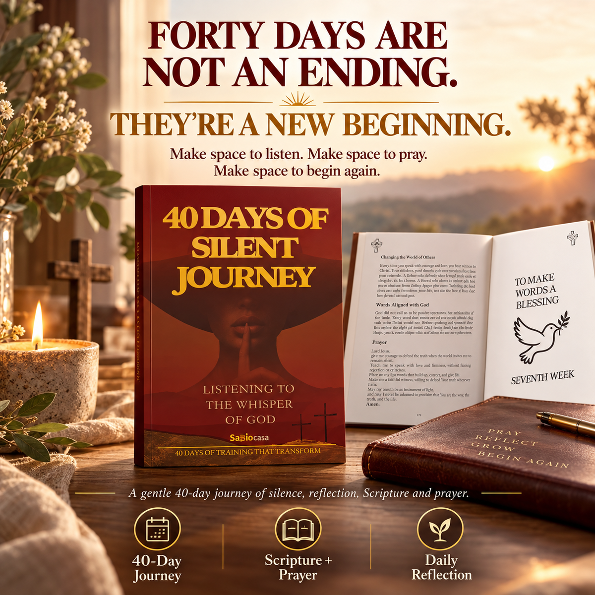 βοΈ 40-Day Christian Devotional Book β Daily Scripture, Prayer & Reflection for Spiritual Growth