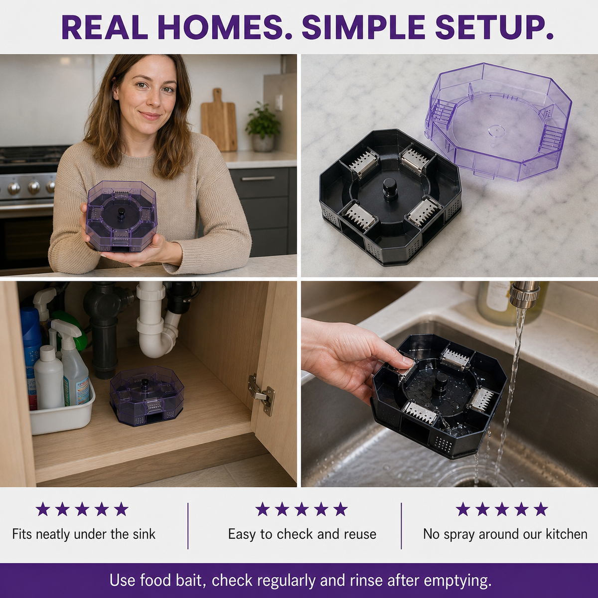 πͺ³ Reusable No-Spray Roach Trap β Chemical-Free