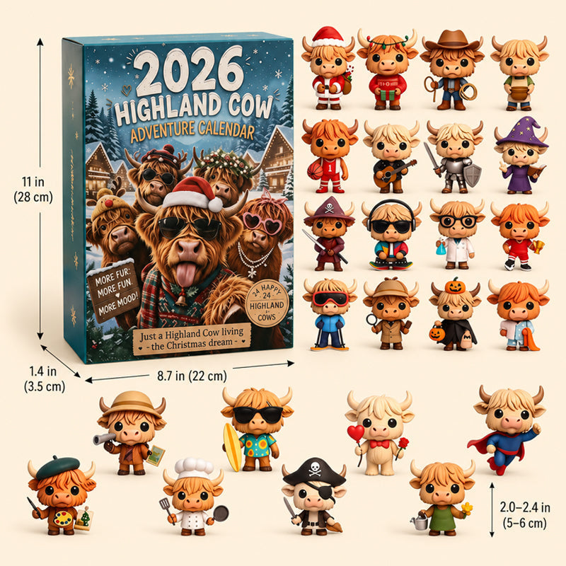 ๐๐ 2026 Highland Bull 24-Day Christmas Advent Calendar - Collectible Ornament