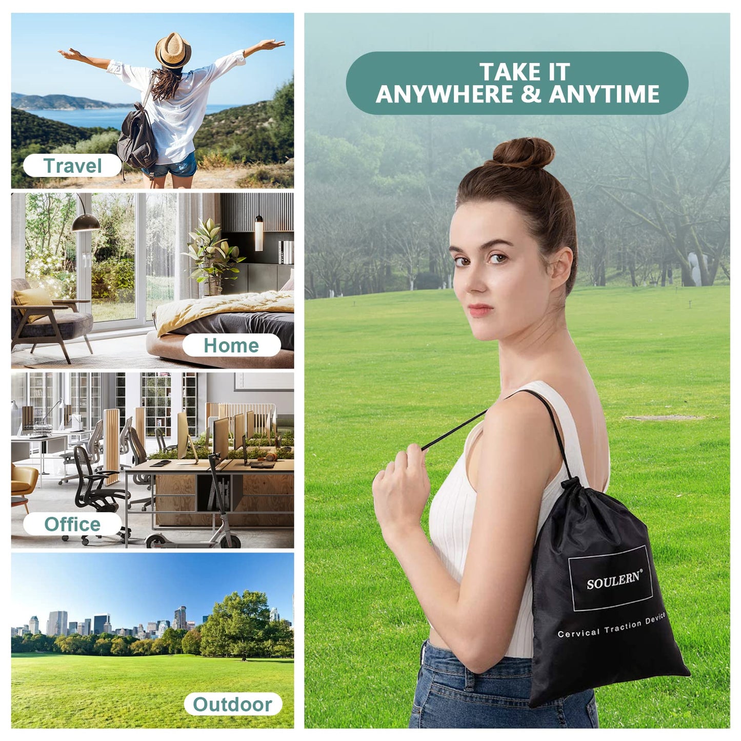 Cervical Neck Traction Device for Home Use – Neck Sling for Spine Decompression