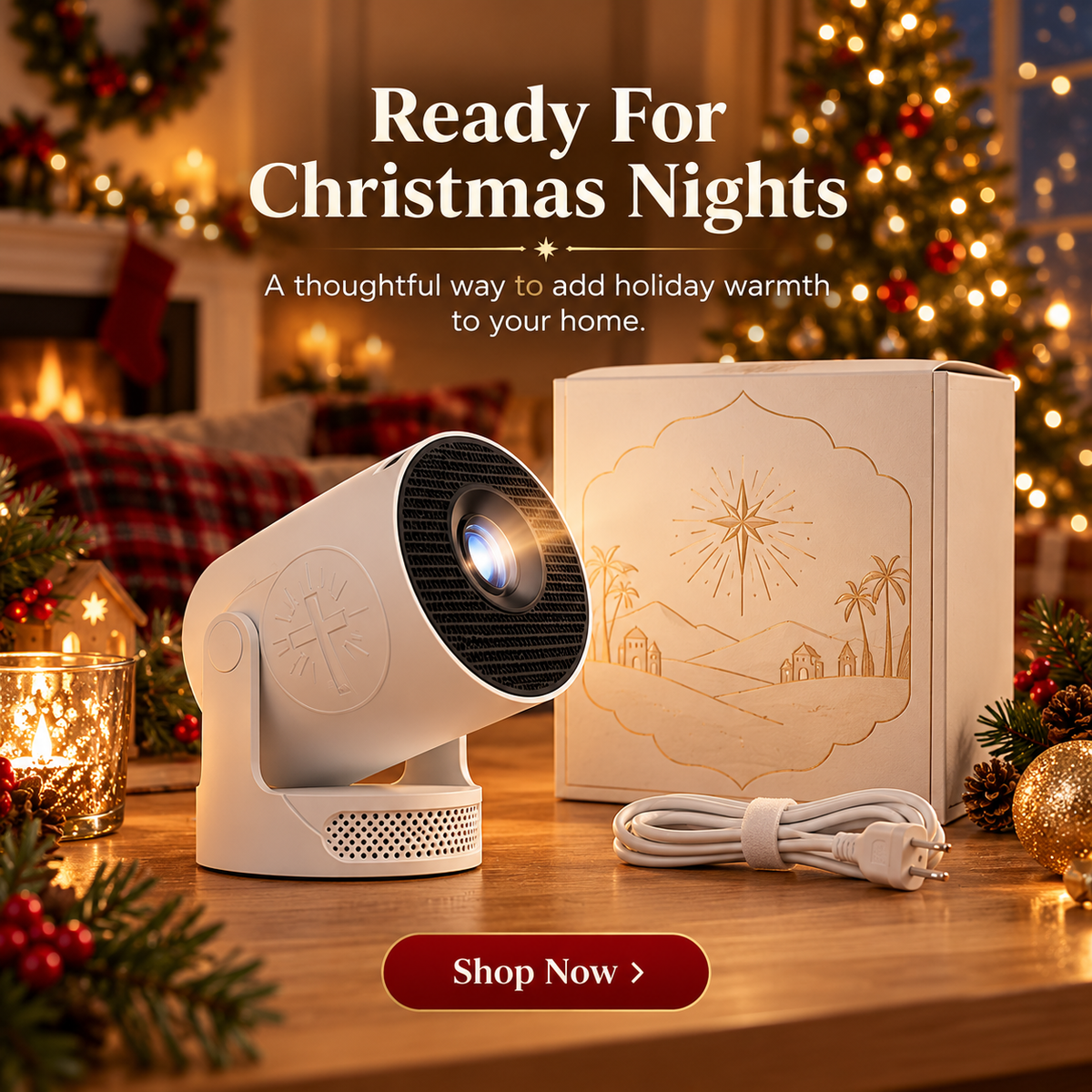 Bible Story Projector Light β Nativity, Noah's Ark & Angels