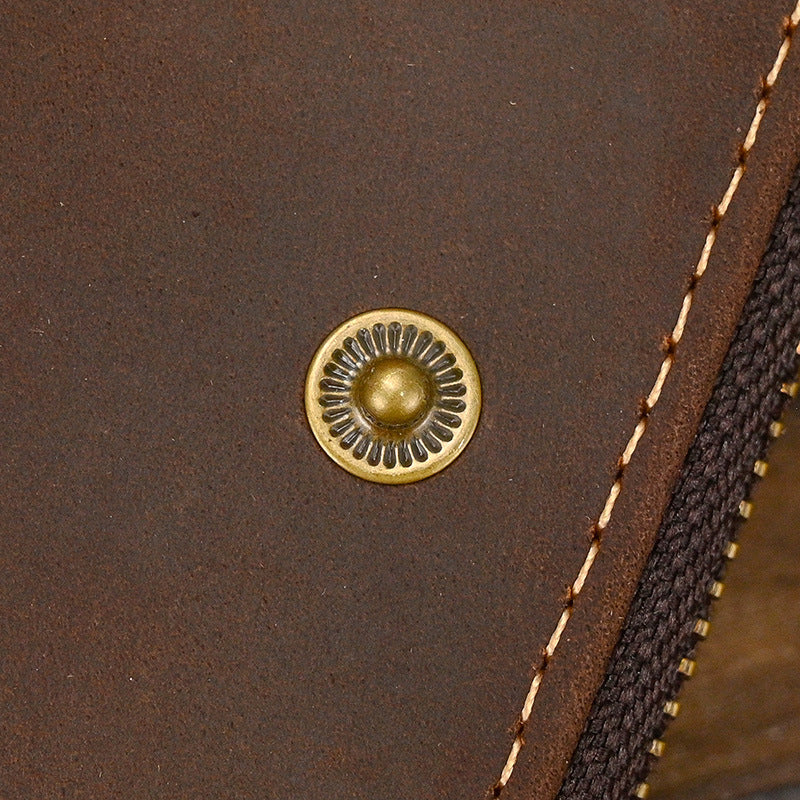 Father’s Day Vintage Crazy Horse Leather Wallet – A Gift He’ll Carry Every Day 🤎