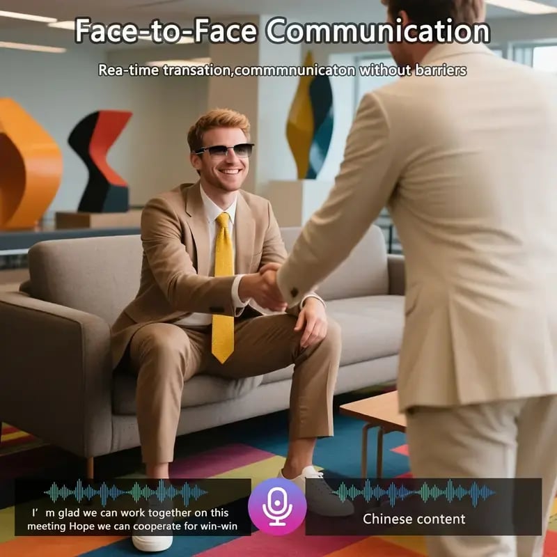 π AI Smart Glasses with Real-Time Translation