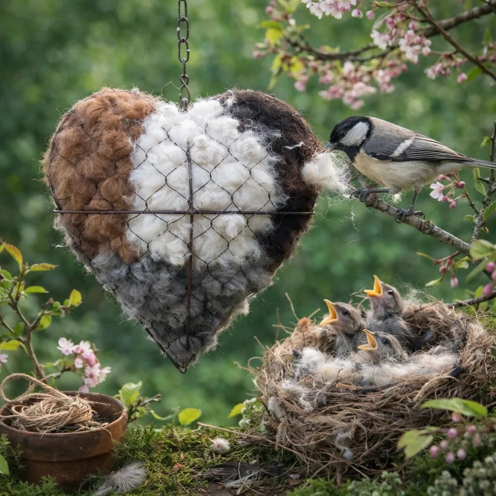2026 HOT SALE 49%OFF🕊️Handmade Alpaca Fiber Bird Nesting Heart 💕