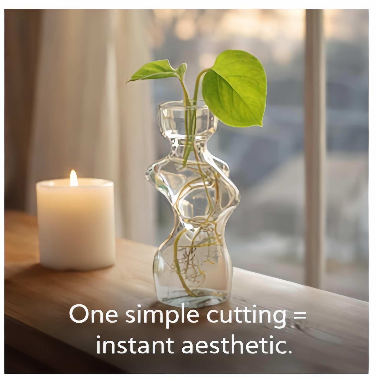 ✨ Elegant Female Silhouette Glass Planter