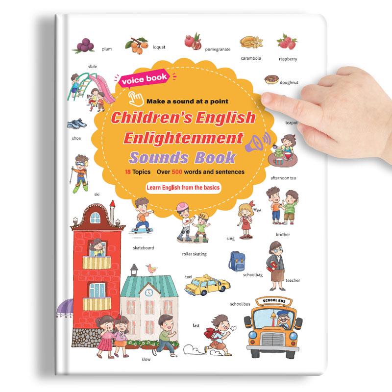 📚 500-Word Audio Learning Book for Toddlers – Tap & Master Vocabulary Across 18 Everyday Topics! 🎧✨