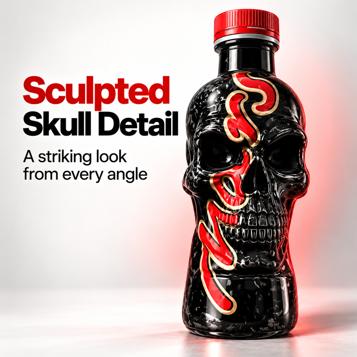 Monster Energy Black Label Skull Bottle 💀💚 | Dark Gothic Design �