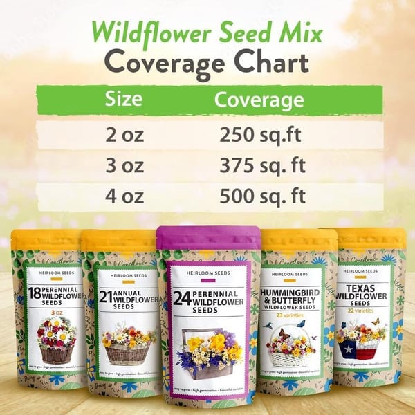 💐Spring Hot Sale 49% OFF💐Wildflower Seeds 90,000+ Bulk Seeds Mix 3oz