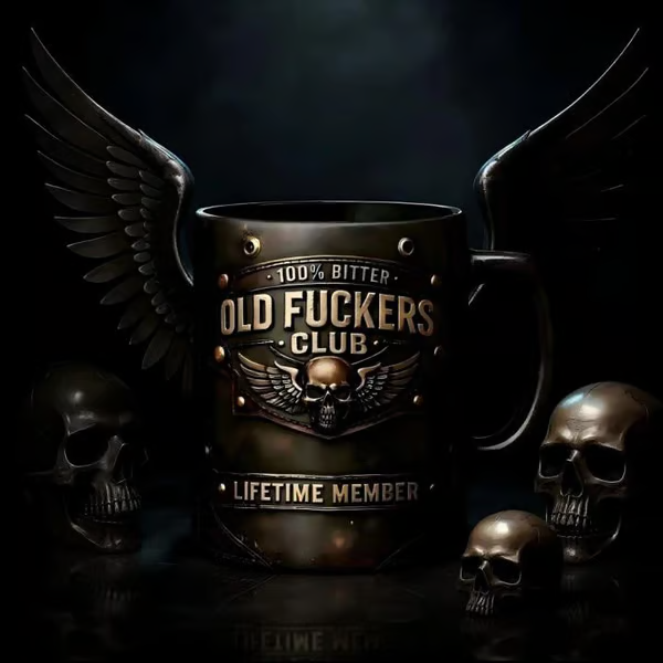 🏆Flash Sale 49% OFF - ❤️☕ OLD FUCKERS CLUB Mug - 100% Bitter, Always Real. Lifetime Member. 😎💀