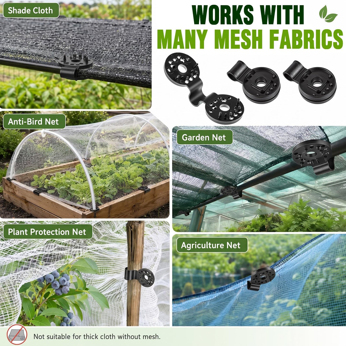 100PCS Heavy-Duty Shade Cloth Clips – Secure Your Garden Netting in Seconds