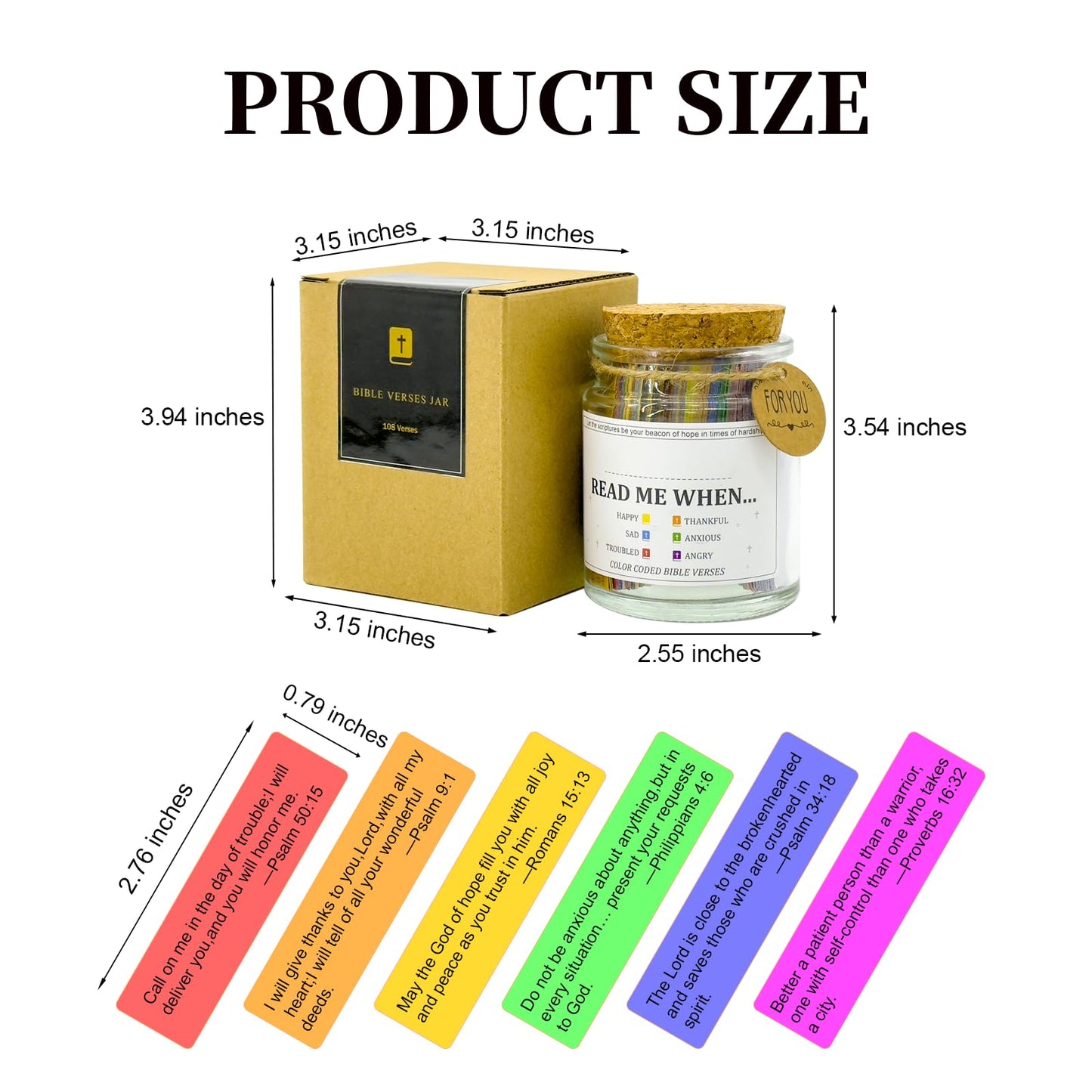 📖 Read Me When… — Color-Coded Bible Verse Jar for Every Emotion