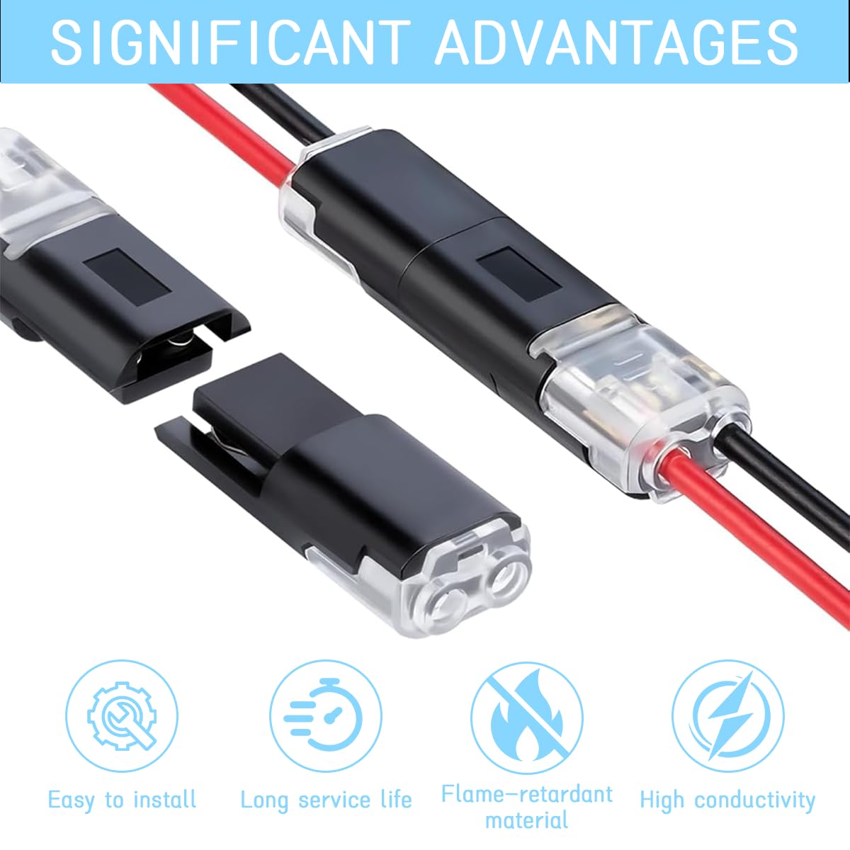 š„ DoubleāWire PlugāIn Connector with Locking Buckle ā Instant, Safe, No-Fuss Connections!