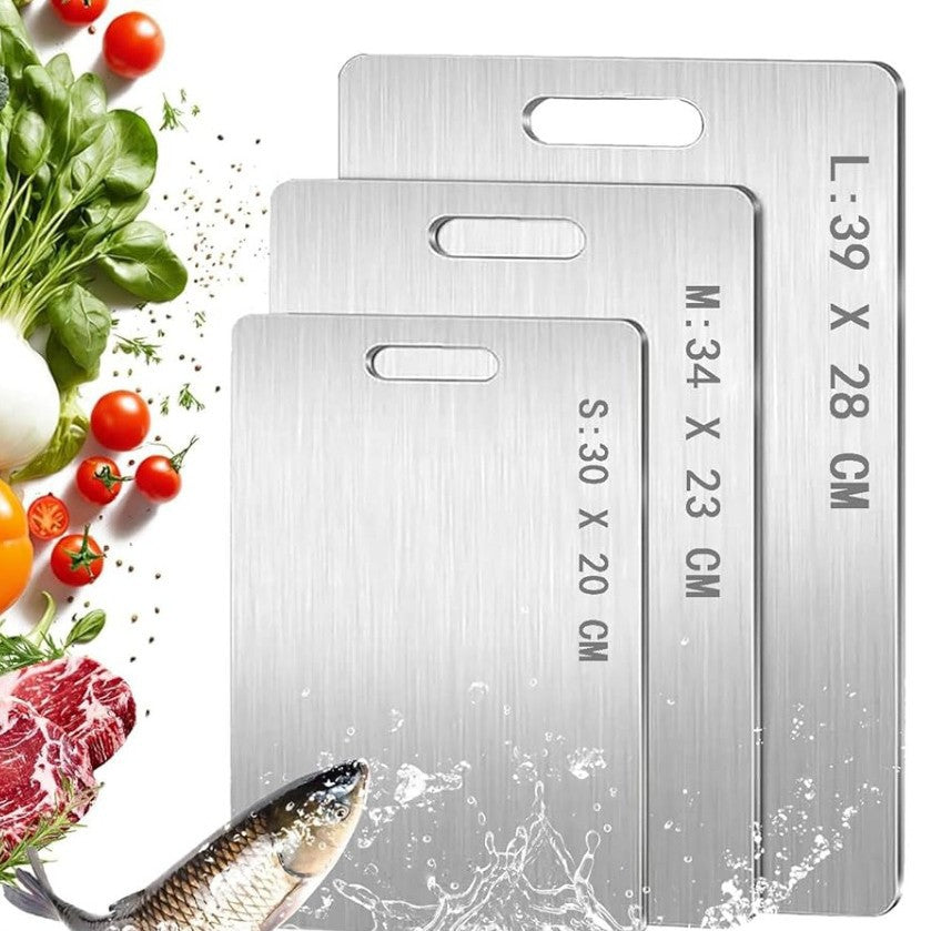 Stainless Steel Double Sided Chopping Board
