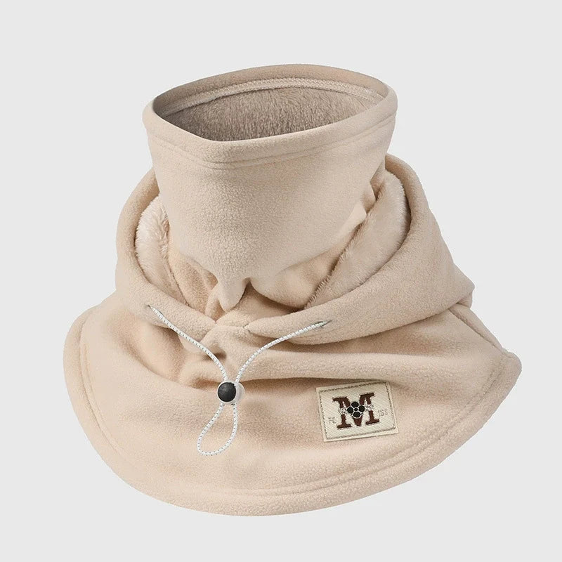 π3-in-1 Winter Fleece Balaclava Hood With Adjustable Drawstring
