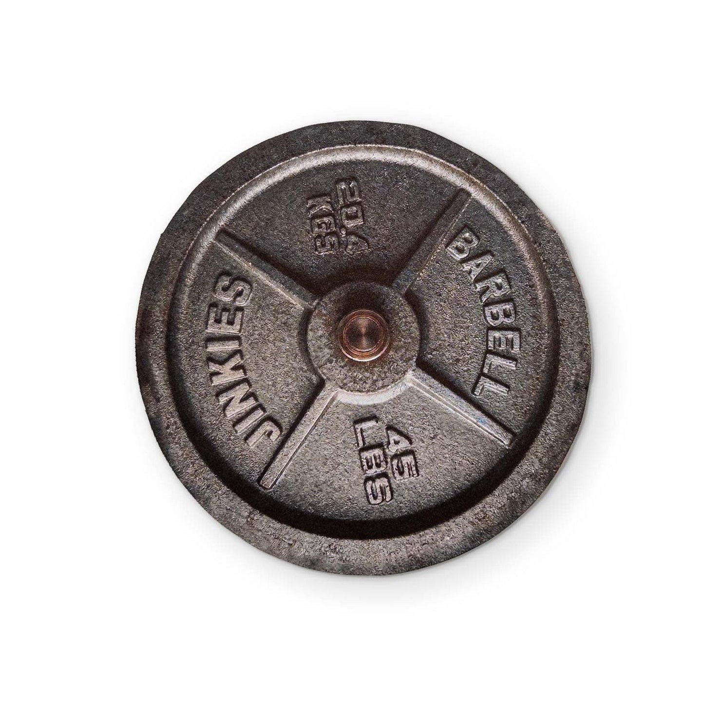 A 45LB WEIGHT PLATE YOU CAN CLEAN YOUR GLASSES WITH