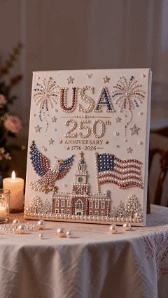 2026 Hot Sale🔥- 🇺🇸 USA 250th Anniversary DIY Pearl Painting Kit ✨❤️🔥