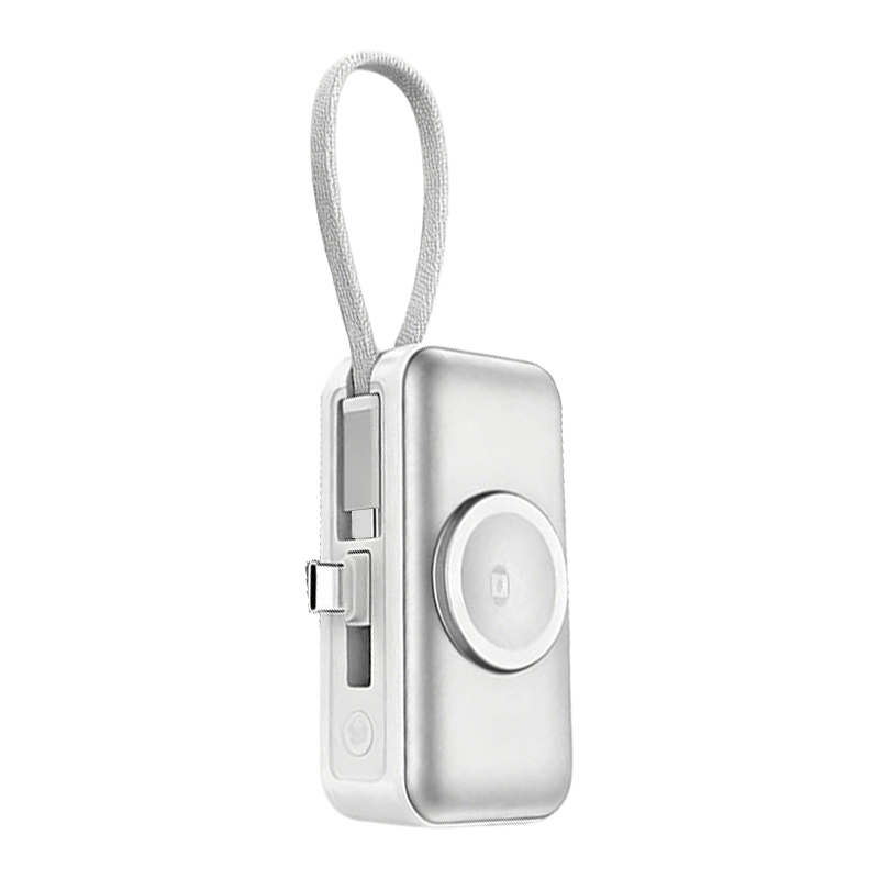๐3-in-1 Power Bank โ Integrated Cable & Foldable Wall Plug โ Wireless Watch Charger for iPhone & Android โ๏ธ