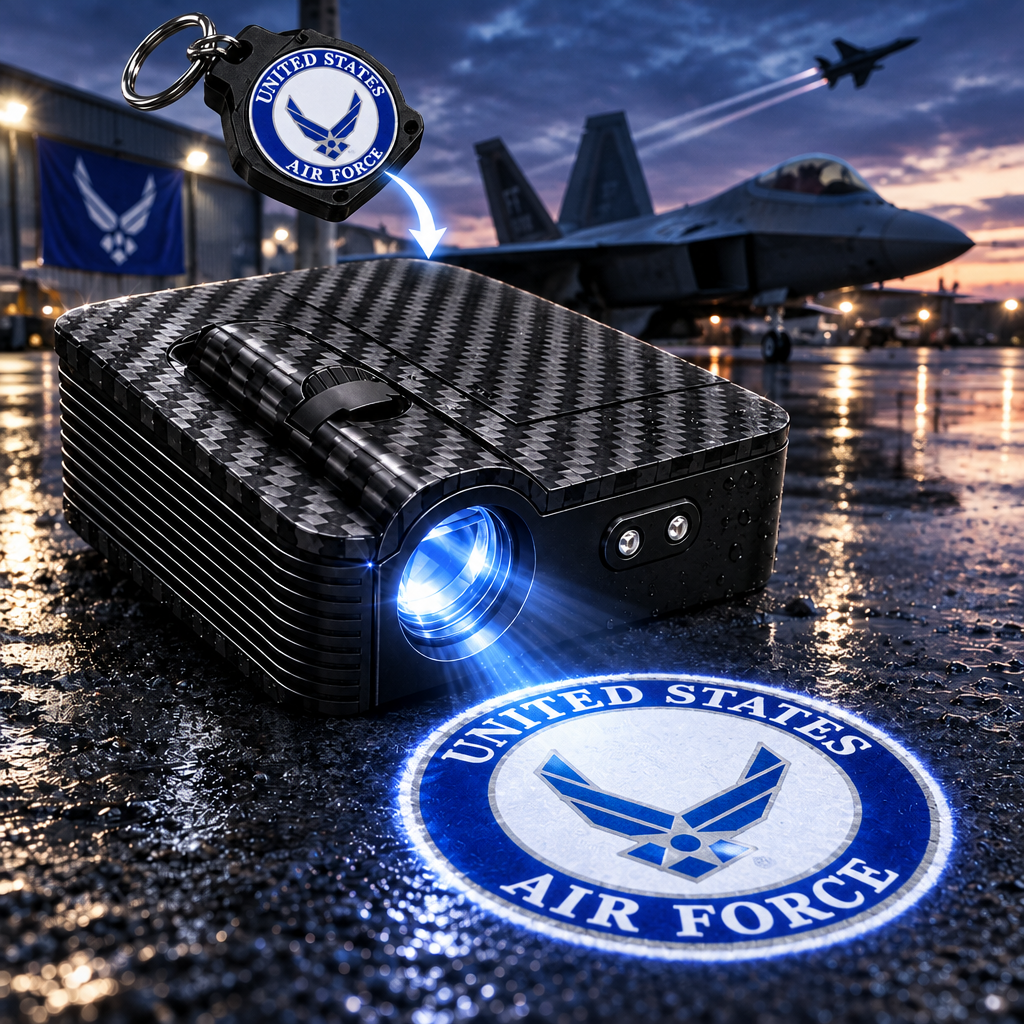 Make every time you open the door more personalized with military-style door projection lights.