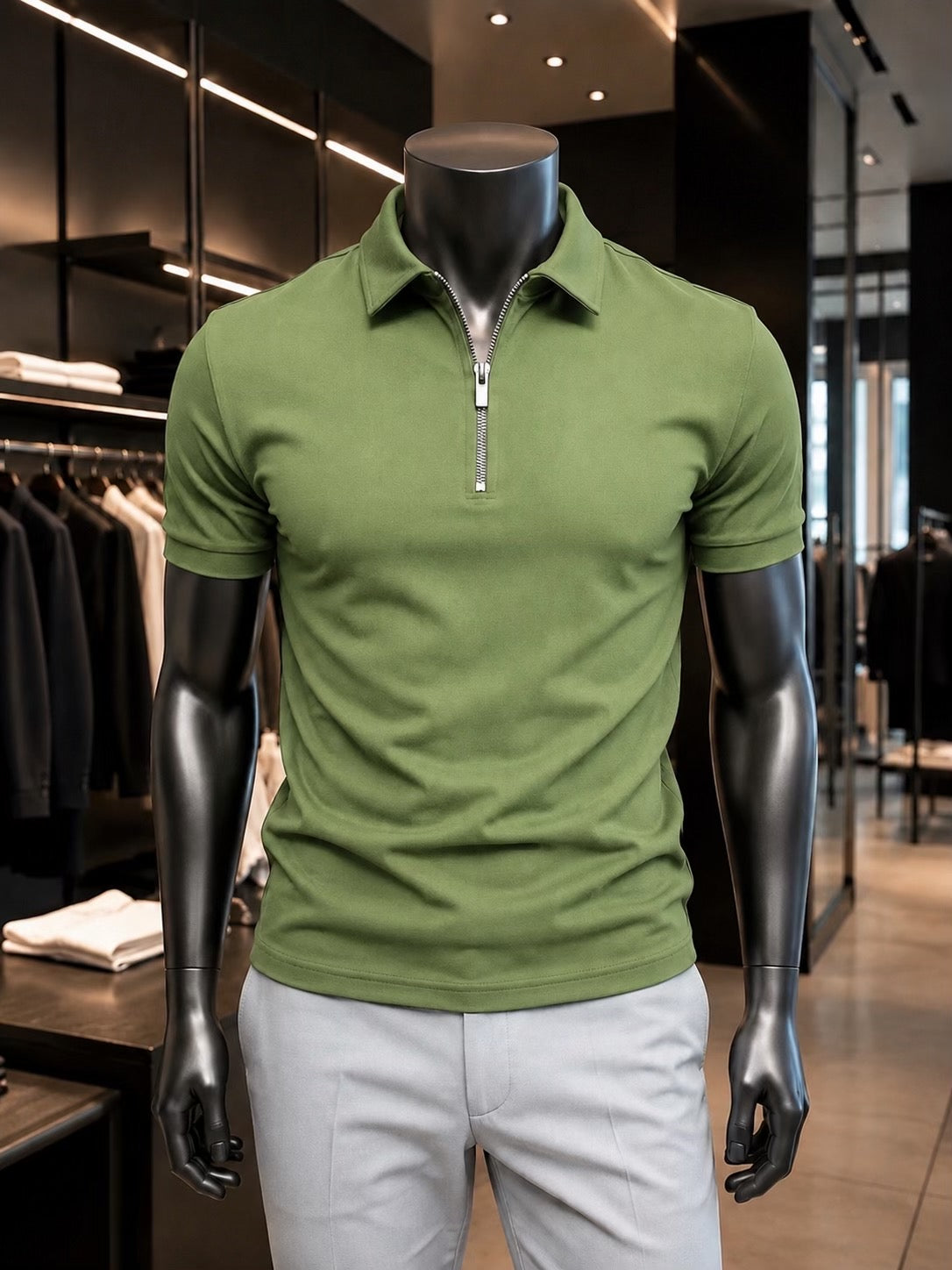 Men's Quarter Zip Polo Shirt | Lightweight, Breathable & Comfortable 👕 Buy 2 Get FREE Shipping