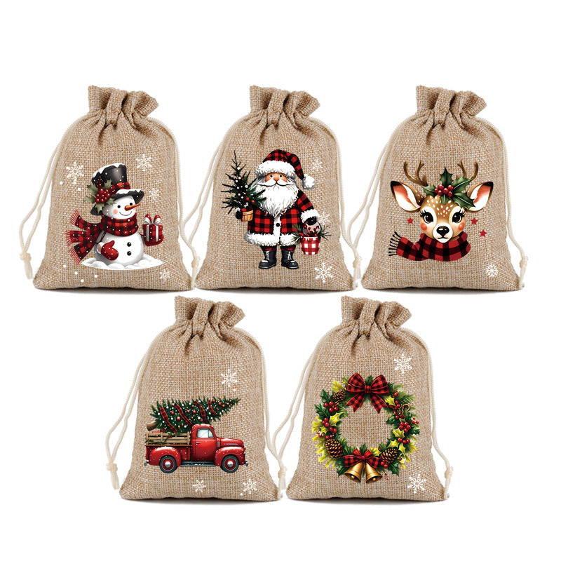 📢📢48% OFF !! ⏰Christmas Drawstring Gift Bags