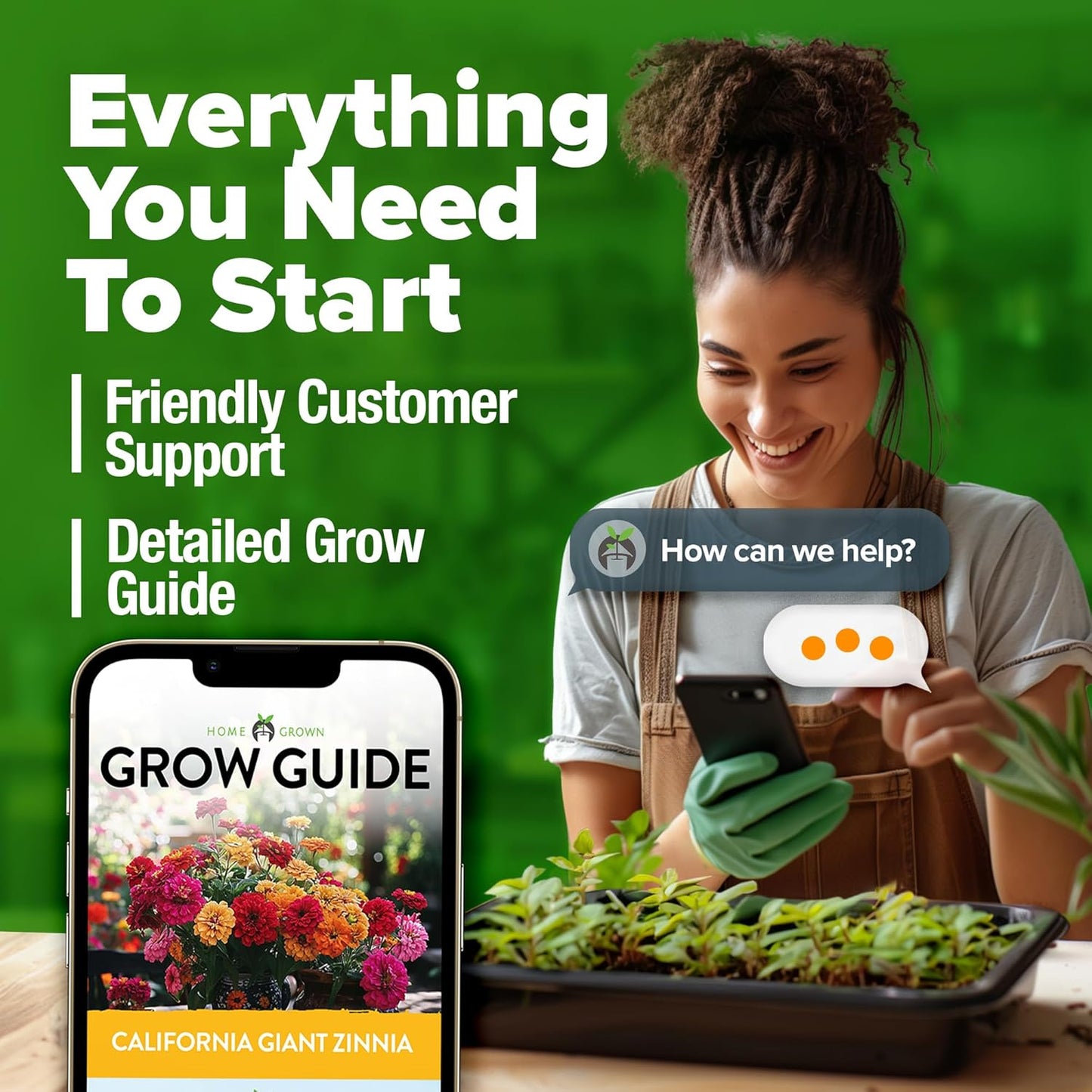 HOME GROWN Zinnia Seeds for 2026 - California Giant Mix - 7,300+ (2 oz) Plant Wildflower Blooms Bulk Seeds for Planting Flowers Outside