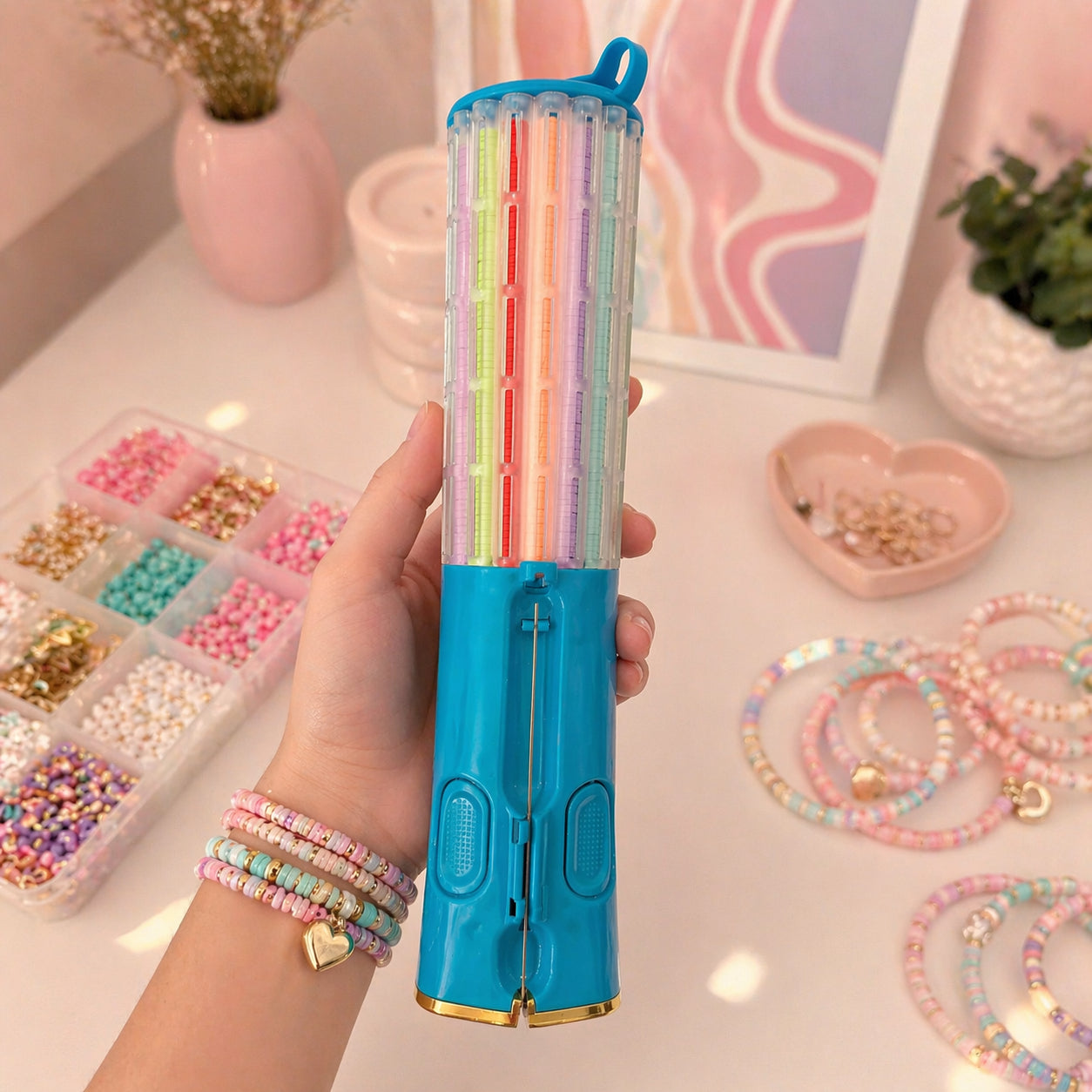 Still Picking Tiny Beads One By One? 😩 Cut Your Craft Time In HALF With This Addictively Satisfying Bead Dispenser.