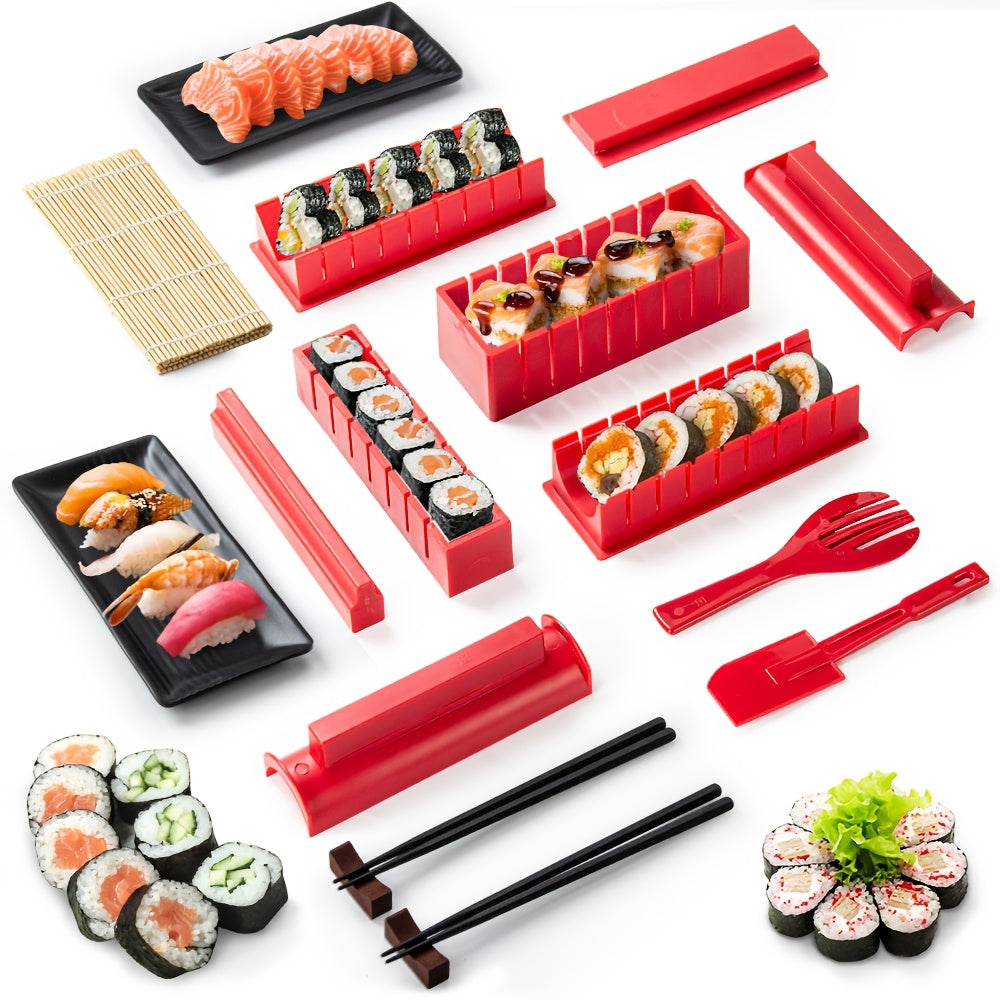 Master the Art of Sushi at Home with the 17-Piece Sushi Maker Set! 🍣💖