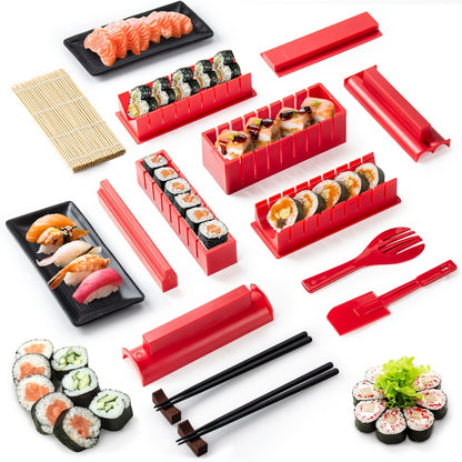 Master the Art of Sushi at Home with the 17-Piece Sushi Maker Set! 🍣💖