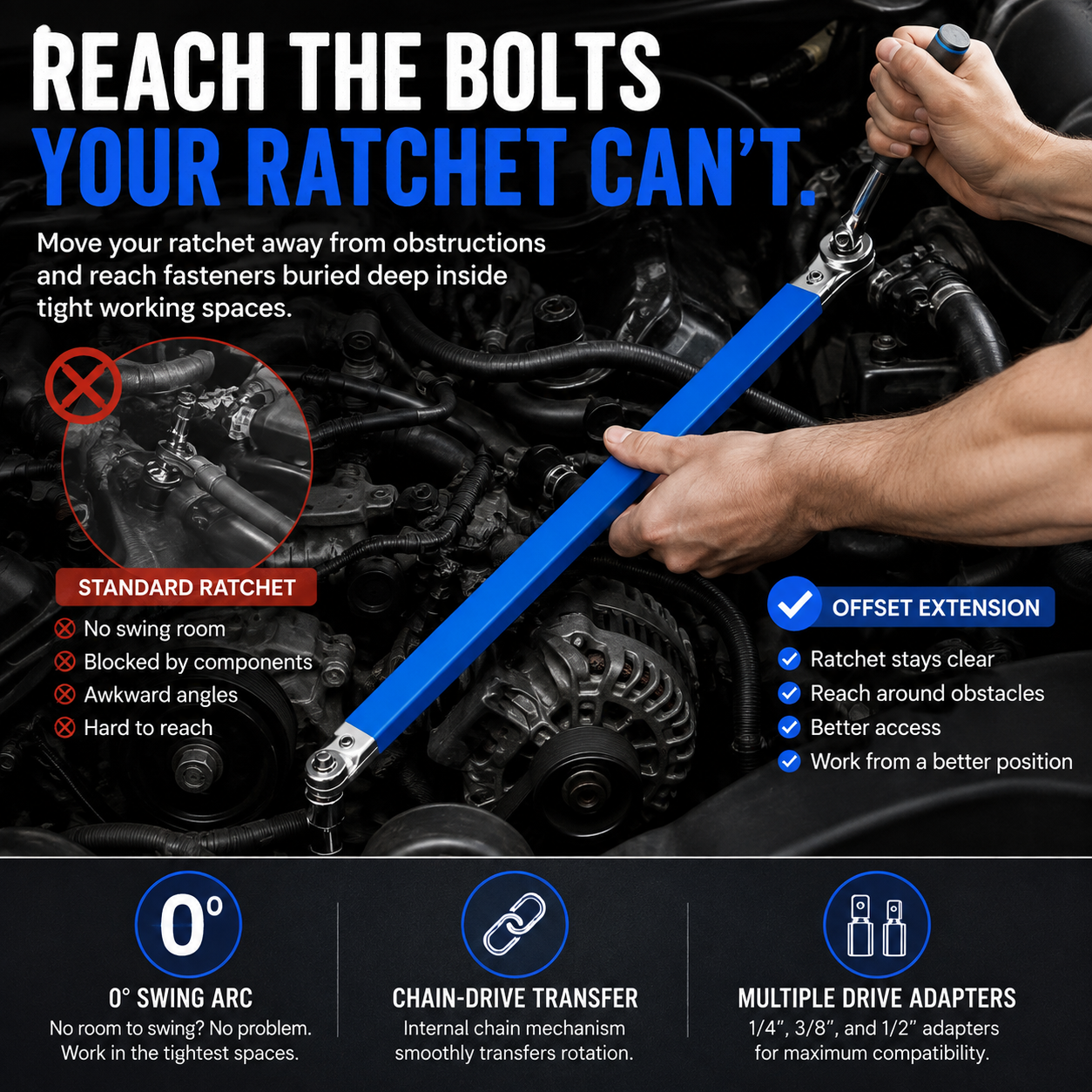 💥 Great Deal | Offset Extension Wrench for Impact Wrenches