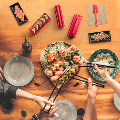 Master the Art of Sushi at Home with the 17-Piece Sushi Maker Set! 🍣💖