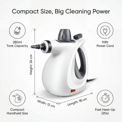 Handheld Steam Cleaner | Powerful Chemical-Free Multi-Surface Cleaning