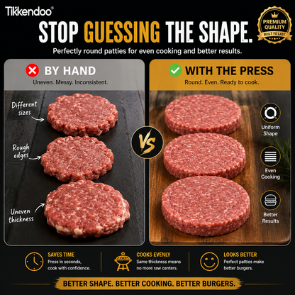 🍔 BBQ Essential | Manual Hamburger Patty Press