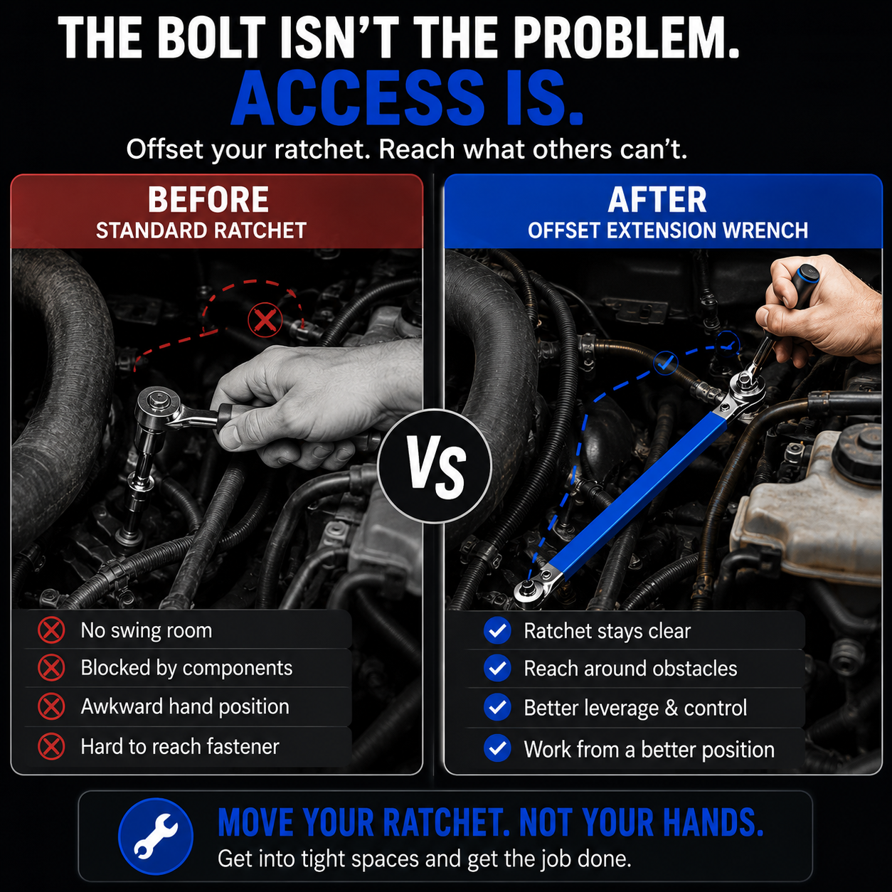 💥 Great Deal | Offset Extension Wrench for Impact Wrenches