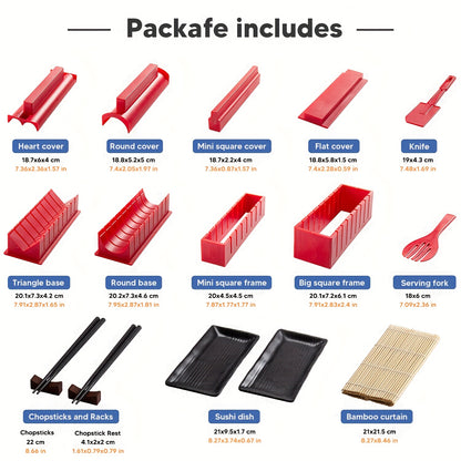 Master the Art of Sushi at Home with the 17-Piece Sushi Maker Set! 🍣💖