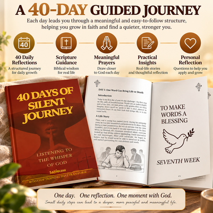 ✝️ 40-Day Christian Devotional Book – Daily Scripture, Prayer & Reflection for Spiritual Growth