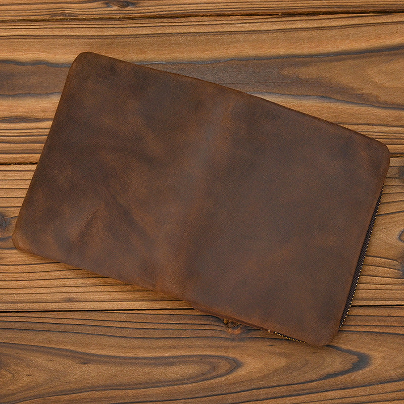 Father’s Day Vintage Crazy Horse Leather Wallet – A Gift He’ll Carry Every Day 🤎