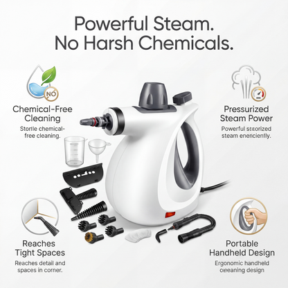 Handheld Steam Cleaner | Powerful Chemical-Free Multi-Surface Cleaning