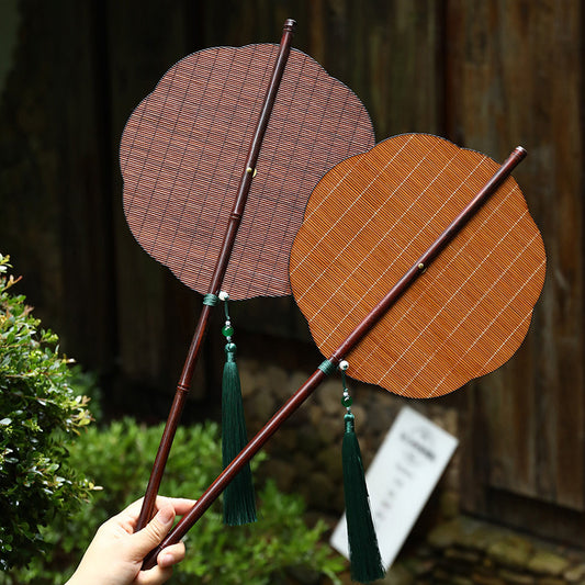 🪭Handcrafted Vintage Bamboo Silk Fan – Elegant Decorative Cooling Fan & Unique Gift