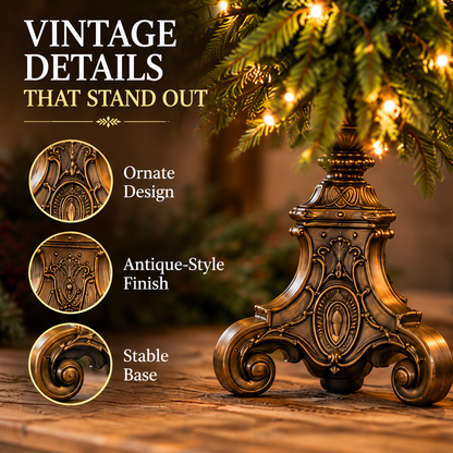 🔥Last Day 50%🎄 Vintage Lighted Norfolk Pine Trees ✨ Warm Glow Christmas Tabletop Decor with Antique-Style Base