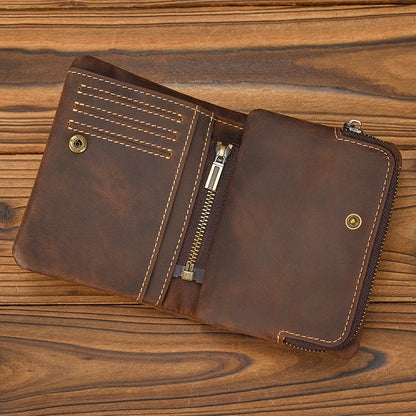 Father’s Day Vintage Crazy Horse Leather Wallet – A Gift He’ll Carry Every Day 🤎