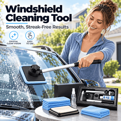 Dual Magnetic Car Windshield Cleaner | Streak-Free Auto Glass Cleaning Kit