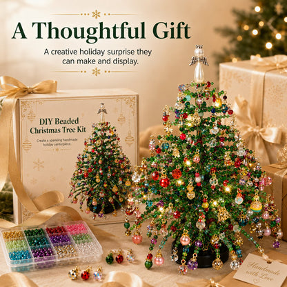 🎄✨ DIY Beaded Christmas Tree Kit – 🎅Create Your Own Sparkling Holiday Decoration
