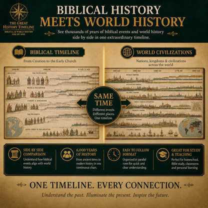 📜 SPECIAL OFFER | Synchronological History Chart – 6,000 Years of Biblical & World Events in One Fold-Out Timeline