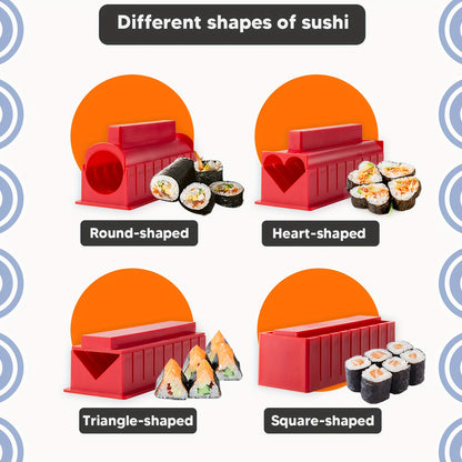 Master the Art of Sushi at Home with the 17-Piece Sushi Maker Set! 🍣💖