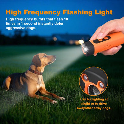 (🎁Last Day 49% OFF)🐶🔇Professional Sonic Emitters Dog Training Tool,Dog Bark Deterrent Device with LED Flashlight