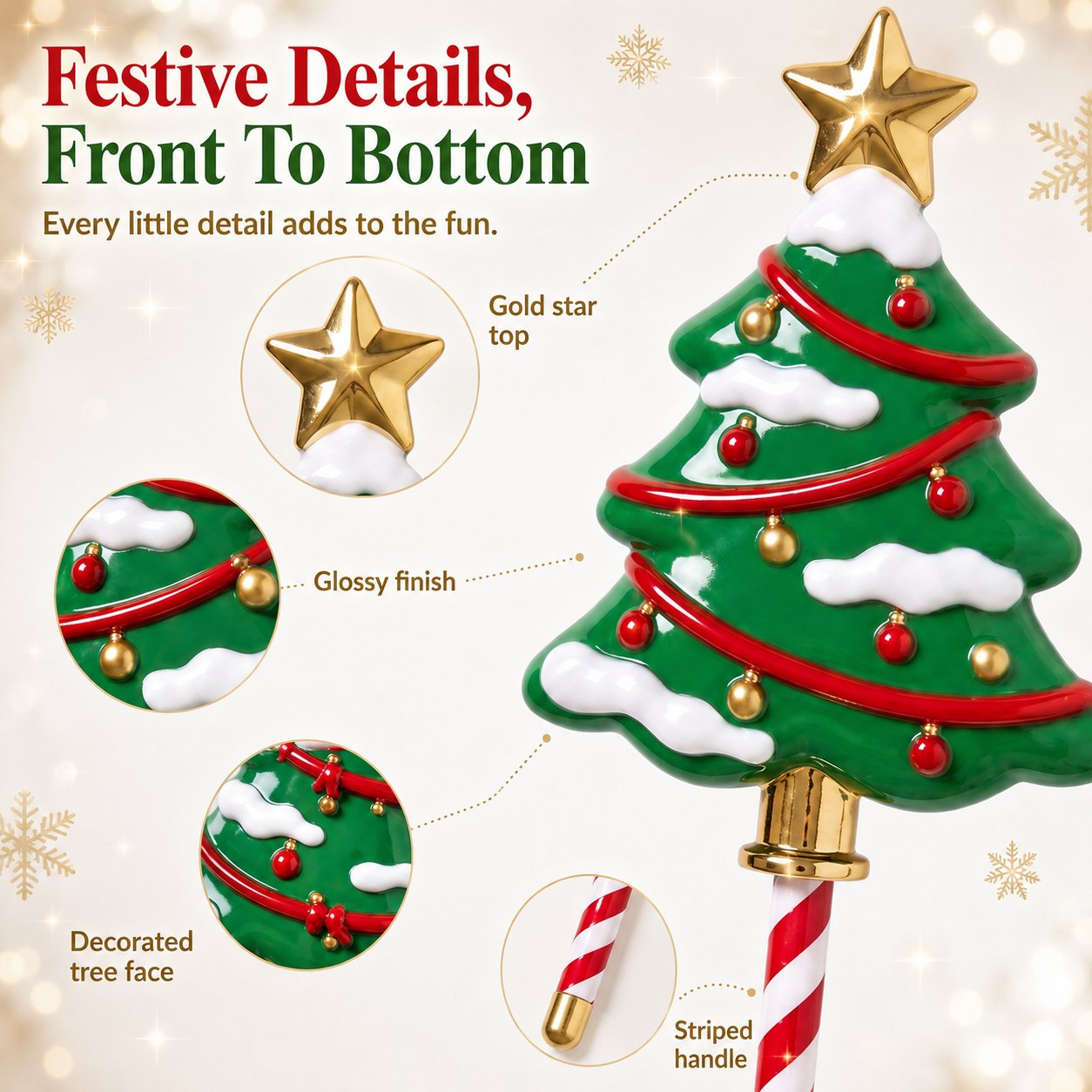 Christmas Tree Credit Card Holder Wand