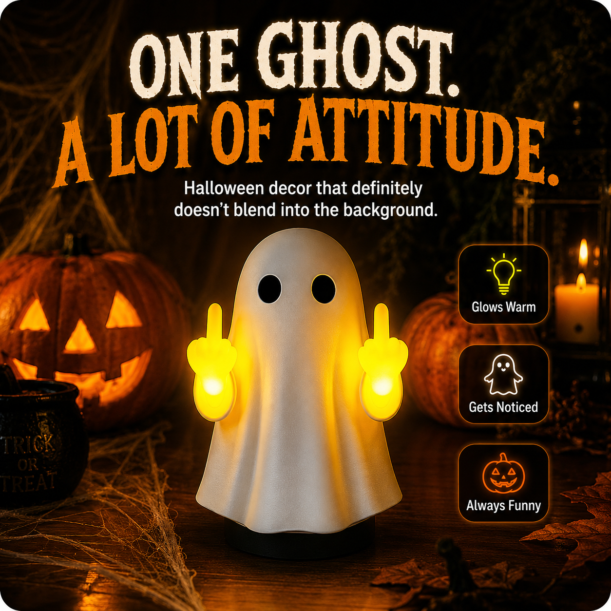 👻 Cheeky Ghost Halloween Light