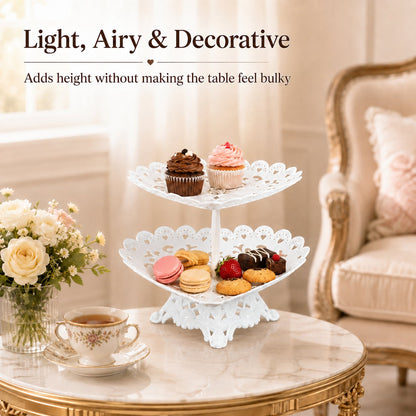 2-Tier Heart-Shaped Serving Stand