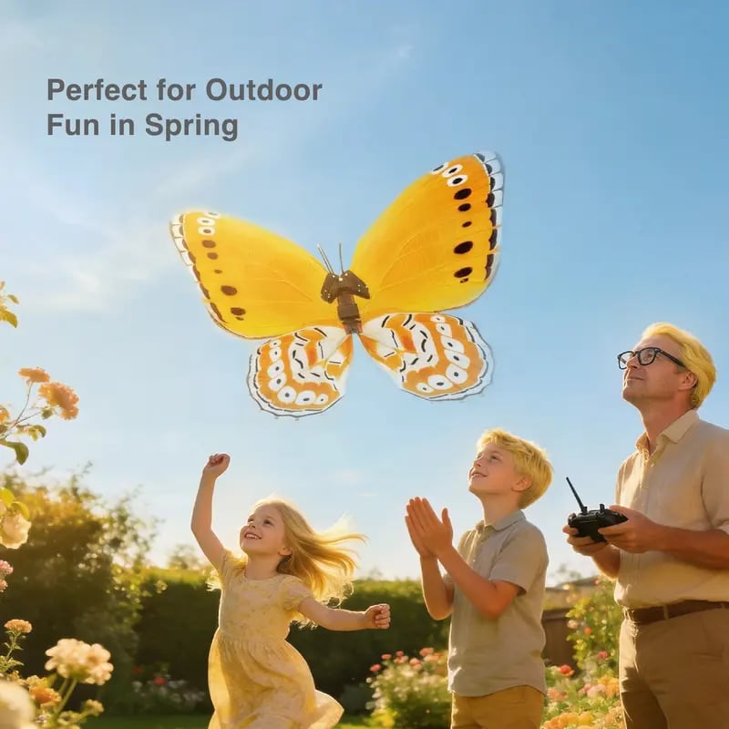 Bio-Inspired Flying Butterfly, Remote Control Realistic Butterfly with Flapping Wings