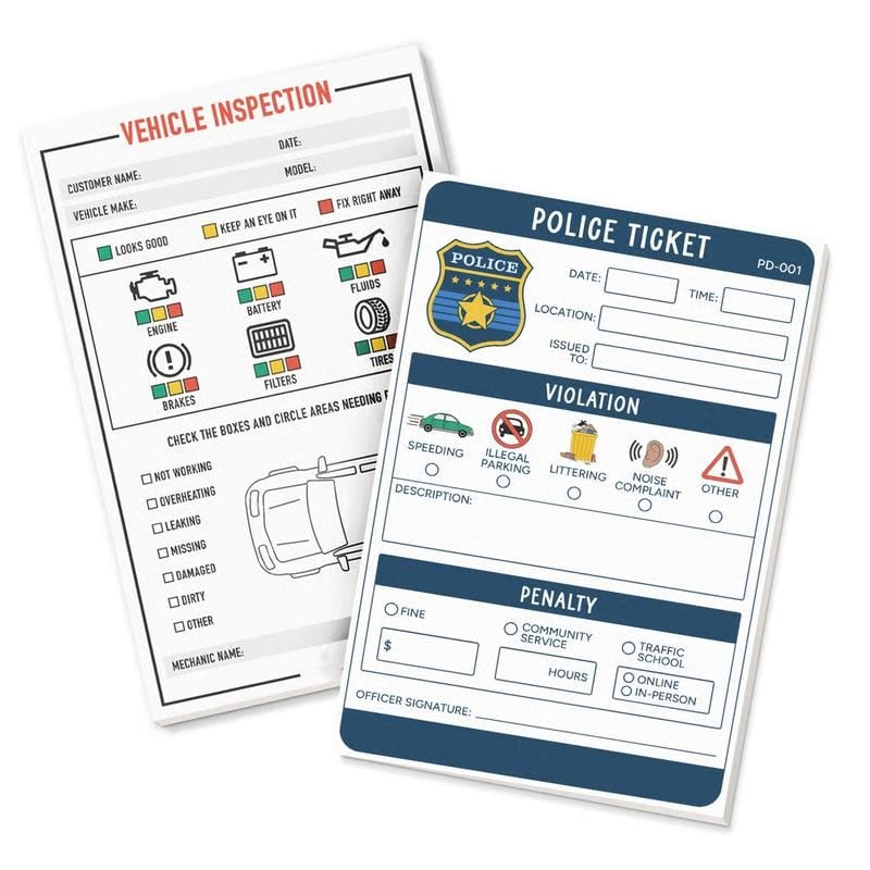 🔥Last Day 49% OFF - 🥳 Pretend Play Notepads | 2-Pack | 40 Pages Each ✨